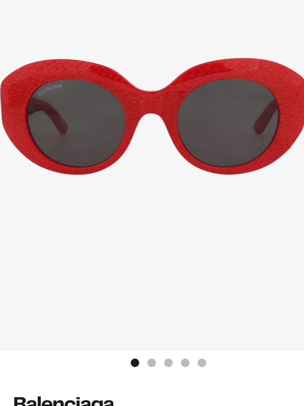 Balenciaga Red Oval Statement Sunglasses 😎